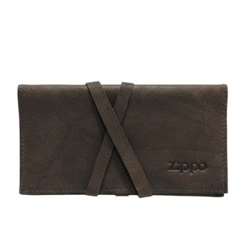 Zippo Drehertasche Leder mit Lederband Mocca 16cm mit Papierfach