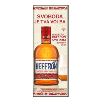 Heffron 5Y Rum 0,5l 38% + Glas - Giftbox