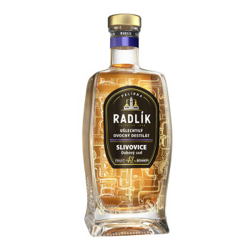 Radlík Plum oak barell 43% 0,5 l