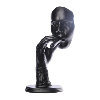 Abstract Art Sculpture The Smoking One Black