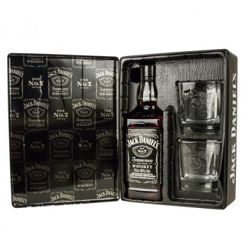 Jack Daniel's 0,7l 40% Tin + 2 glass - 3