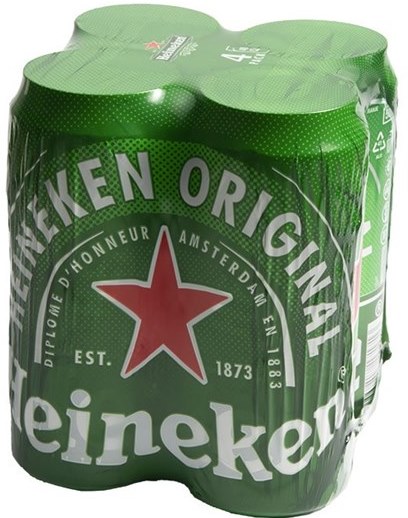 Heineken světlý ležák 5% 4x0,5l plech