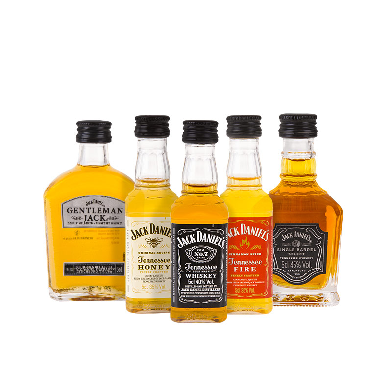 Jack Daniel\'s Family Of Fine Spitits Vol. 5 x 0.05 l 39% gift box |  Excaliburshop
