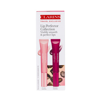 Clarins Natural Lip Perfector Lipstick Set N°01Rose +N°08 Plum