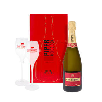 Piper-Heidsieck Champagne AOC brut white 12% 0,75 l + 2 glasses
