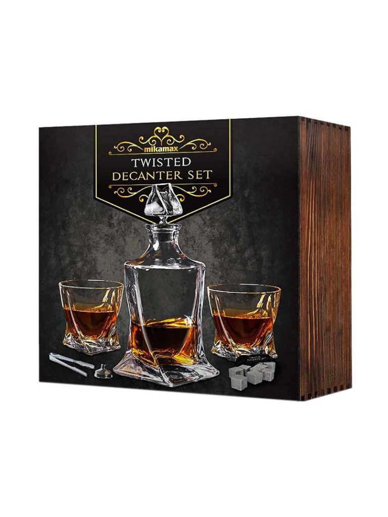 MIKAMAX Twisted Decanter Set
