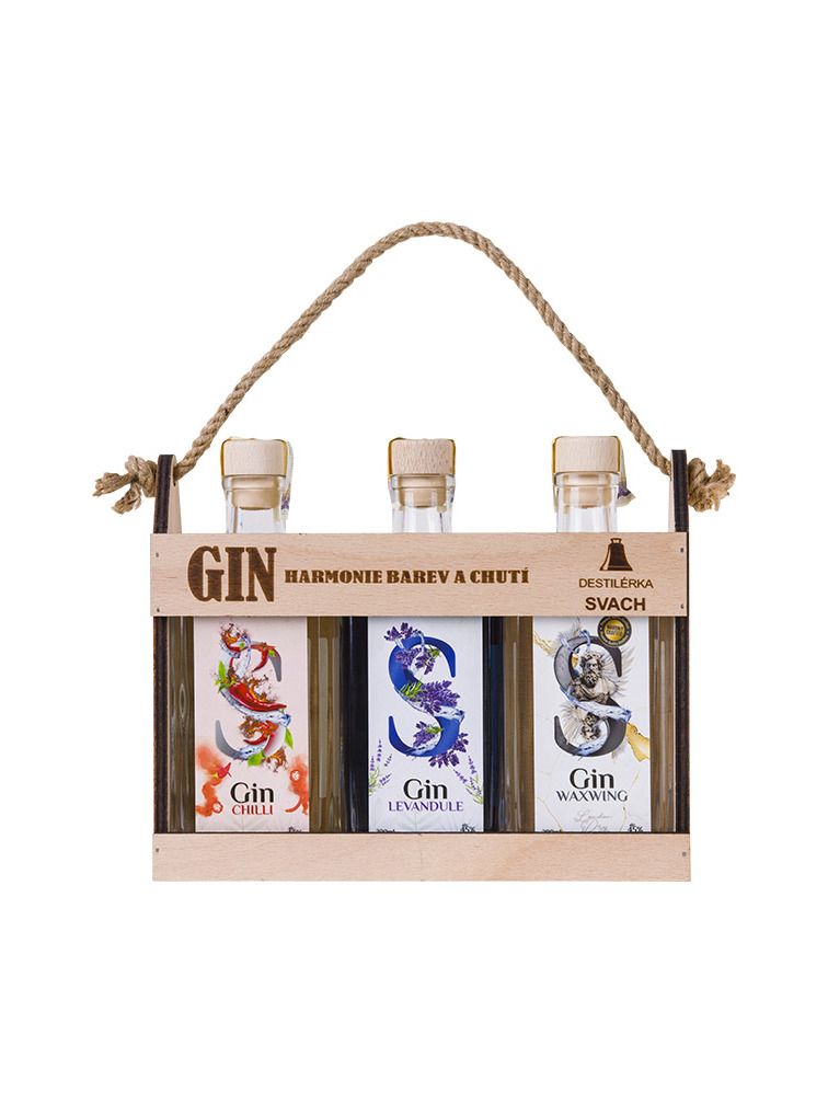 Svachovka Gin  Set : Chili + Levandule +Waxwing 3 x 0,2 l 44,33%