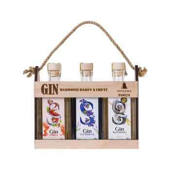 Svachovka Gin  Set : Chili+Levandule +Waxwing 3 x 0,2l 44,33%