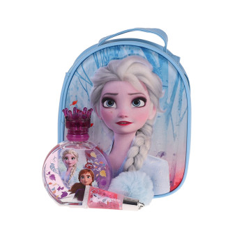Kids World Frozen II SET Zip Case EdT 100 ml + Lip Gloss with pompom charm - 1