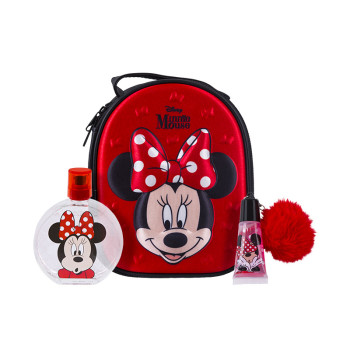 Kids World Minnie Set Minnie Zip Case EdT 100 ml + Lip Gloss with Pompom Charm