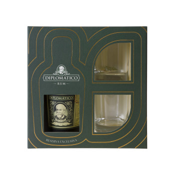 Diplomatico Reserva Exclusiva 12Y 0,7 l 40% + 2 Glasses