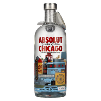 Absolut Vodka CHICAGO Olive & Rosemary Flavor Limited Edition 0,7 l 40%