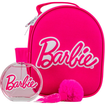 Kids World Air-Val Barbie Set : EdT 100ml +Lip Gloss with Pompom Charm +Pouch - 2