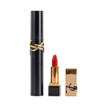 Yves Saint Laurent Mixed Lines Mascara Set:  N° 1 Black 9 ml + Lipstick - 3