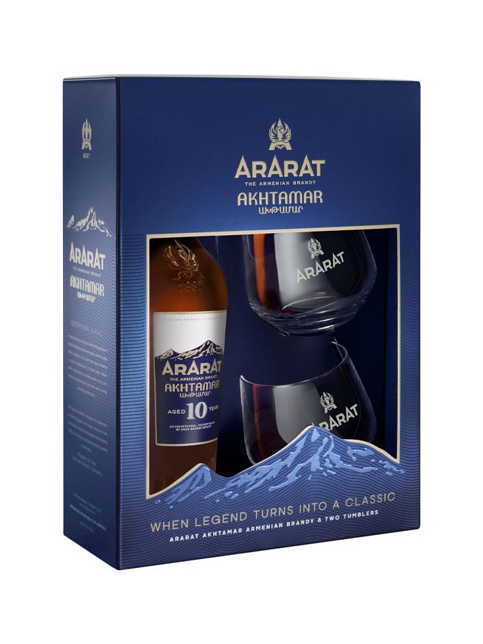 Ararat 10Y 0,7 l 40% + 2 glasses