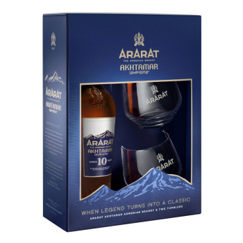 Ararat 10Y 0,7 l 40% + 2 glass