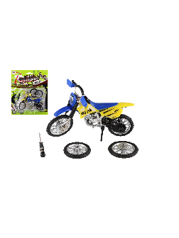 Motorka prstová s doplňky kov/plast 12cm