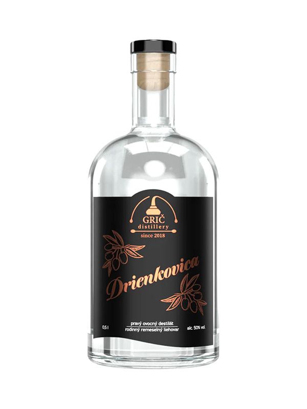 GRIČ Cornelian cherry brandy 50% 0,5 l