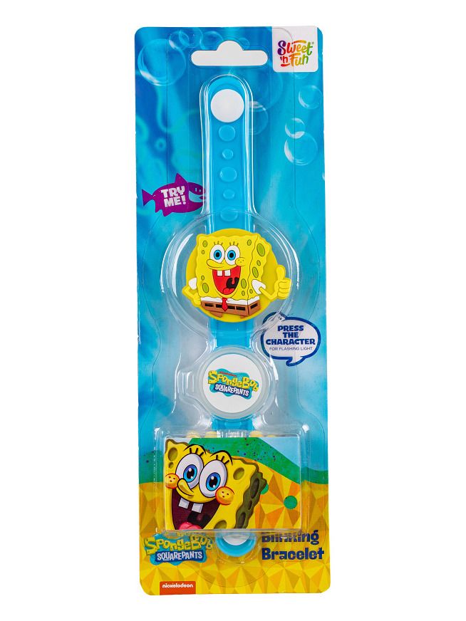 Sponge Bob blinking bracelet blikající náramek s cukrovinkou 10g