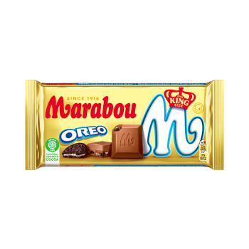 Marabou milk chocolate tablet with pieces of cocoa biscuit with a vanilla flavour filling 220g