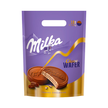 Milka wafers with cocoa filling covered in Alpine milk chocolate 300g