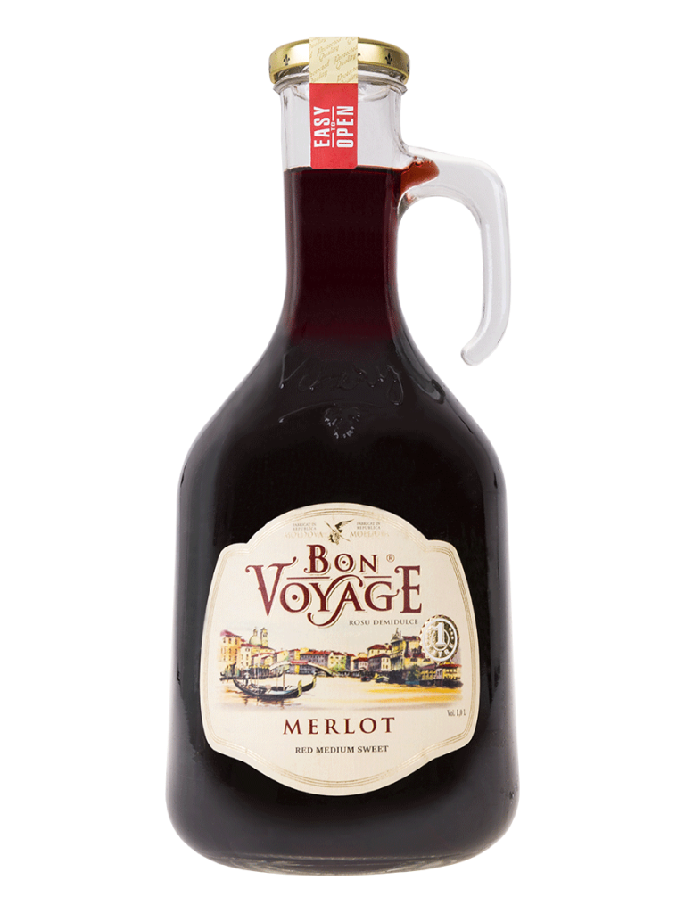Bon Voyage Merlot polosladké víno 1L