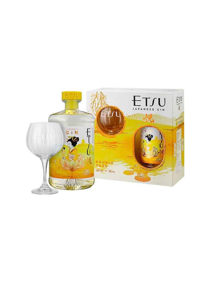 Etsu Double Yuzu Japanese Gin 43% 0,7 l + glass