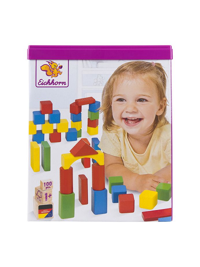 Eichhorn Wooden Building Blocks, 100 Pieces