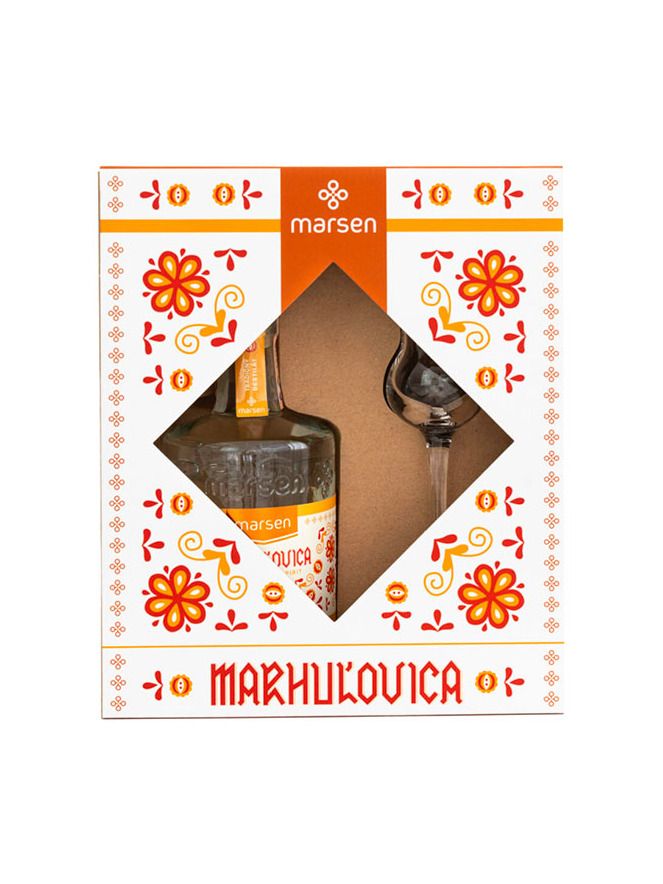 Marsen Apricot Spirit Traditional 42% 0,5 l  + glass