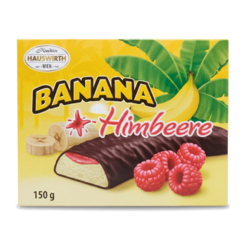 HAUSWIRTH Schoko-Bananen mit Himbeer-Füllung 150g