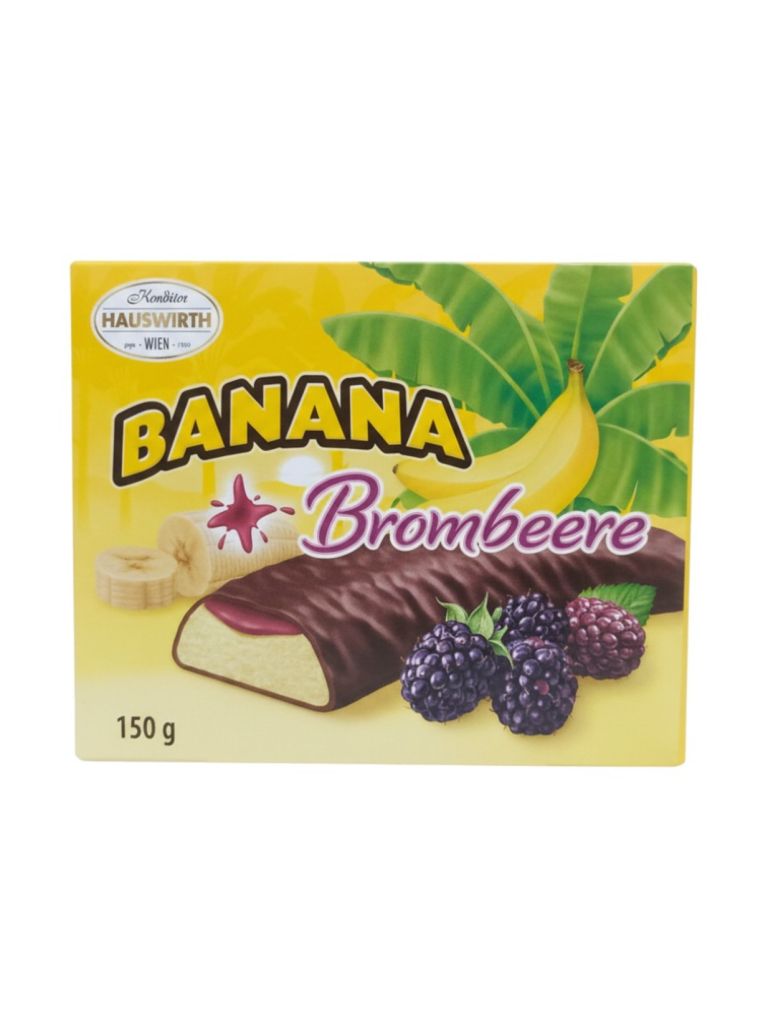 HAUSWIRTH Chocolate-Covered Bananas with Blackberry Filling 150 g