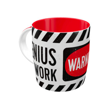 Tasse 340ml Warning! Genius at Work