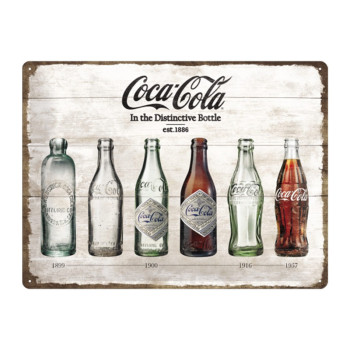 Blechschild 30x40 cm Coca-Cola bottles
