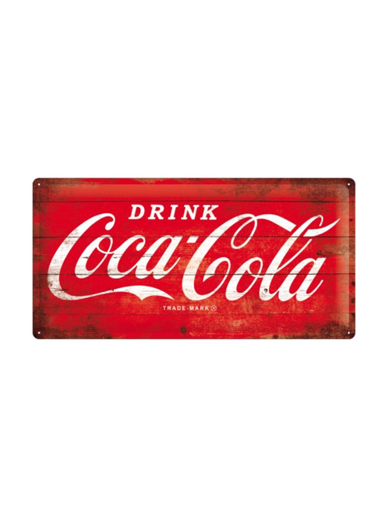 Blechschild 25x50 cm  Coca-Cola (Logo)