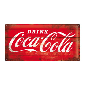 Blechschild 25x50 cm  Coca-Cola (Logo)