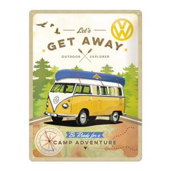 Blechschild 30x40 cm VW Let's Get Away