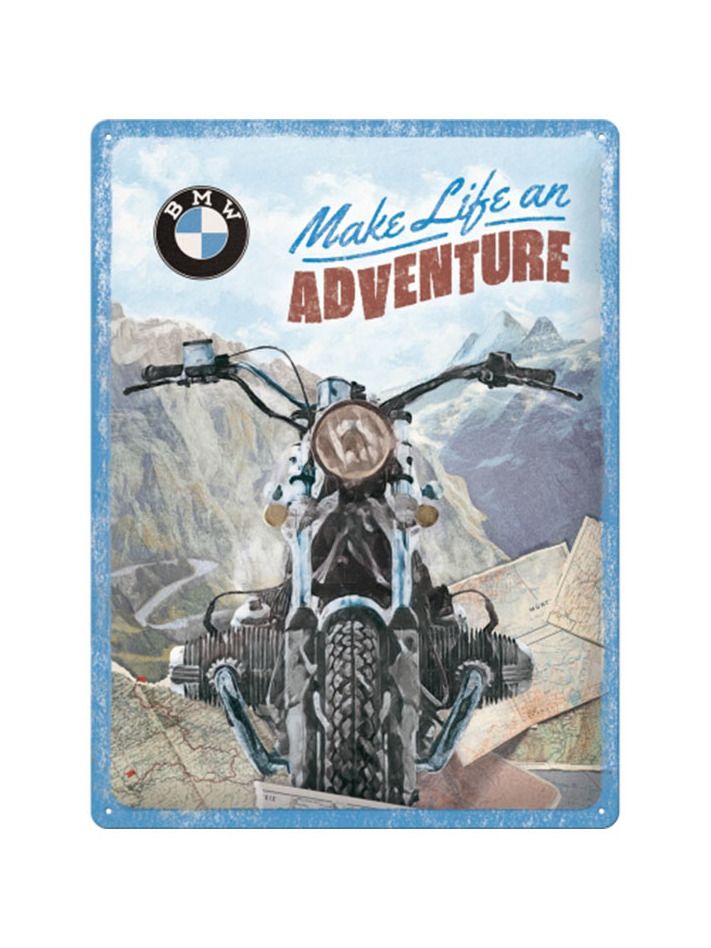 Blechschild 30x40 cm BMW Make Life an Adventure