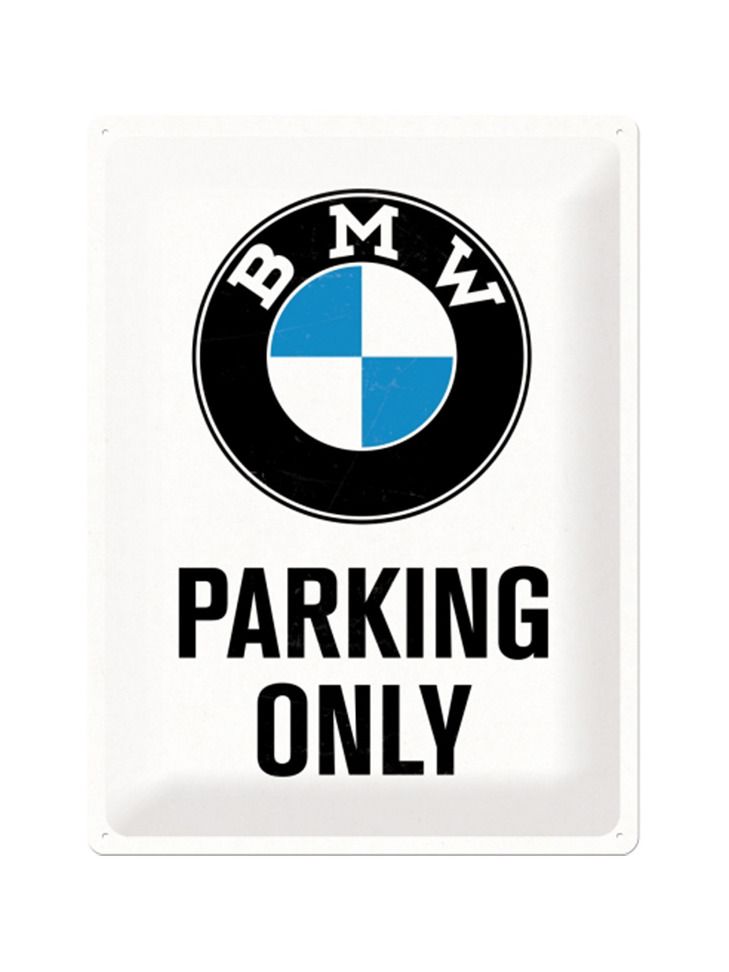 Blechschild 30x40 cm BMW Parking Only (bílá)