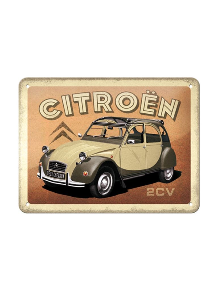Blechschild 20x15 cm Citroën 2CV