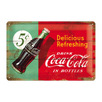 Blechschild 20x30 cm Coca-Cola (doublecolored