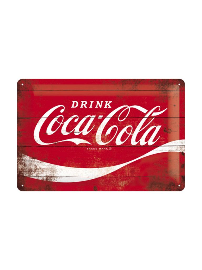 Blechschild 20x30 cm Coca-Cola classic logoi