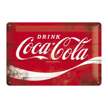 Blechschild 20x30 cm Coca-Cola classic logoi