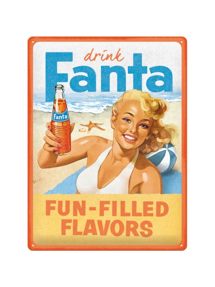 Blechschild 30x40 cm Fanta