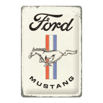 Blechschild 20x30 cm Ford Mustang (Horse & Stripes)