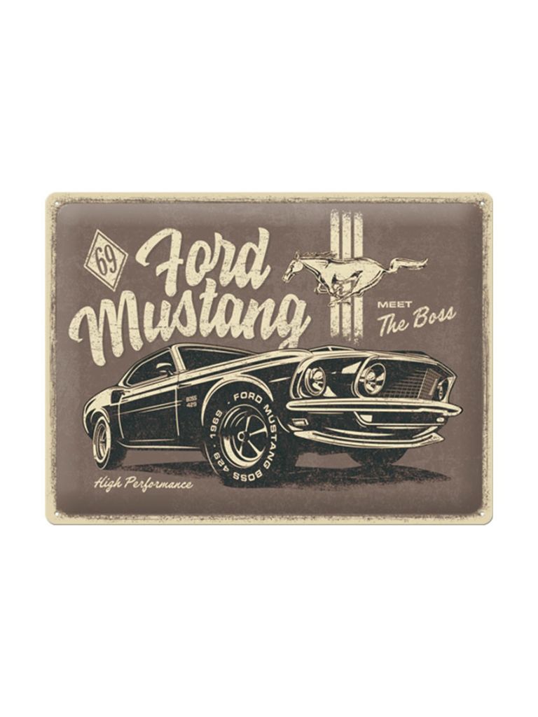 Blechschild 30x40 cm Ford Mustang (The Boss)