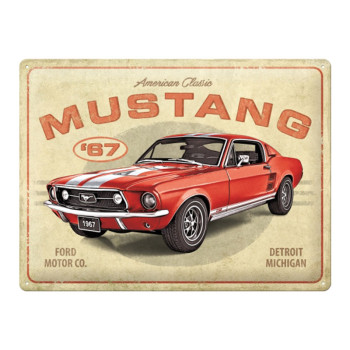 Blechschild 30x40 cm Ford Mustang GT 1967 Red