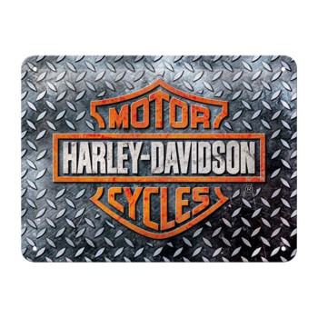 Blechschild 15x20 cm Harley-Davidson (Diamond Plate)