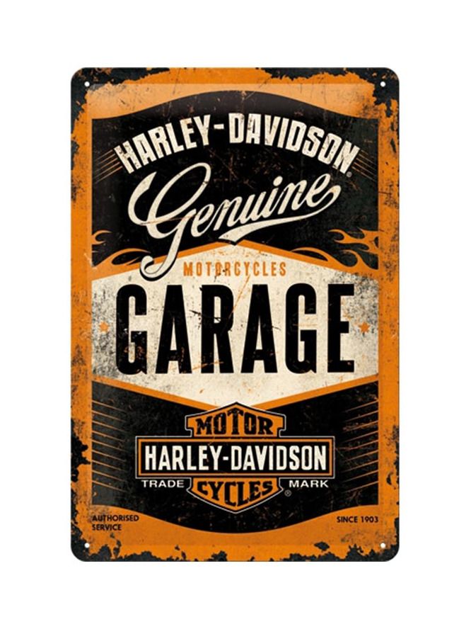 Blechschild 20x30 cm Harley-Davidson (Garage)
