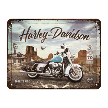Blechschild 15x20 cm Harley-Davidson Route 66 Road King Classic