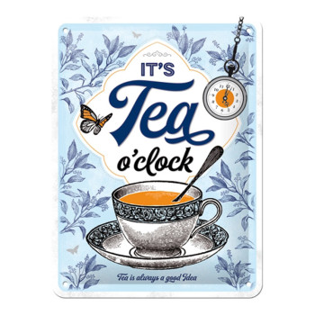 Blechschild 15x20 cm It's Tea O'Clock 